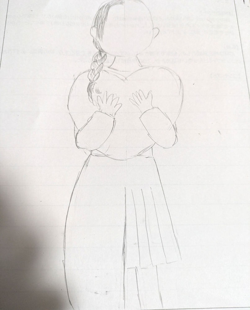 至急！！平和の絵が課題として出ていて描いているんですけど、左側が