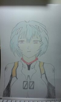 もらって嬉しい出産祝い 綾波レイwithにゃんこ 手描きイラスト アート 写真 Slcp Lk