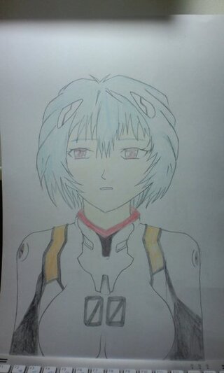 イラストの評価をお願いします 綾波レイ 何も見ないで描きました Yahoo 知恵袋