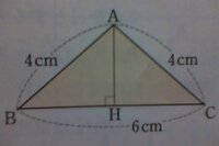 三平方の定理の問題です 図の二等辺三角形abcの高さahと面 Yahoo 知恵袋