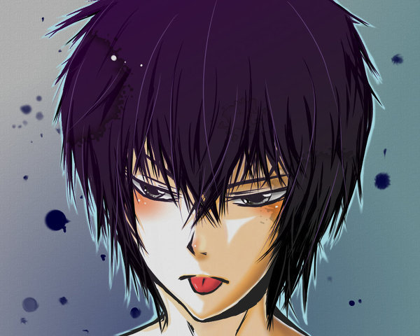 家庭教師ヒットマンREBORN!」の雲雀恭弥の顔を描いてみました。評
