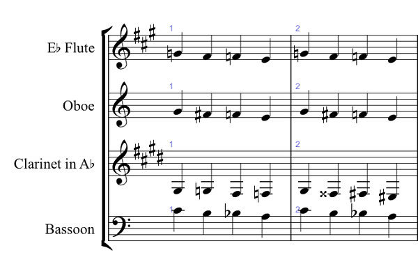 楽譜 オーケストラのスコアでの臨時記号の考え方を教えて下さい Yahoo 知恵袋