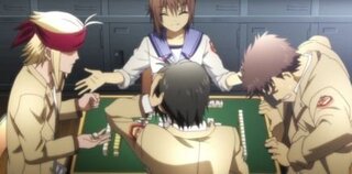 アニメangelbeats 6話にて Tk達が麻雀をしているんですが Yahoo 知恵袋