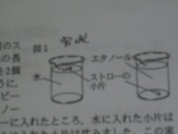 ストローの小片が浮く水とストローの小片が沈むエタノール どちらが密度が 大 Yahoo 知恵袋