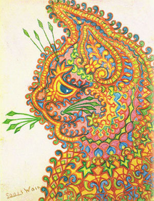 統合失調症の画家さんが描かれた猫の絵です ルイス ウェインさんの作品で Yahoo 知恵袋