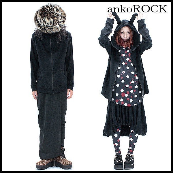 Ankorockというブランド のブラックニットラビットパーカ Yahoo 知恵袋