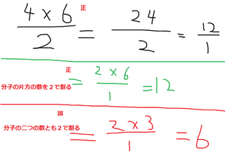 分子が掛け算の式の分数の約分について 現在高校２年生です ふと 何故 Yahoo 知恵袋