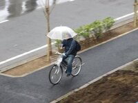 自転車取り締まり強化と言ってたのに結局警察は傘さし運転は見逃す