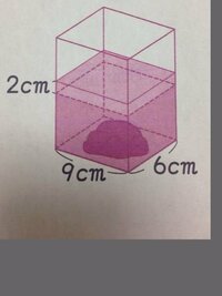 小学生の体積の問題を教えて下さい 図のような水の入った直方体の入れ物に石 Yahoo 知恵袋