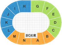 大阪城ホールのＢＯＸ席真上のＡブロックですが、ステージパターンＣのセンターの場合見にくいでしょうか？
ＢＯＸ席の方が立ち上がると見えますか？ 