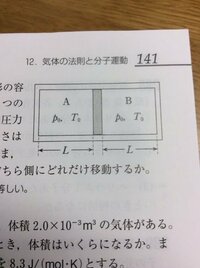 物理 以下の図で ピストンが滑らかに動く場合 Bの部分のみを加 Yahoo 知恵袋