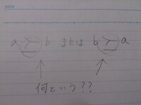 集合の記号 の読み方を教えて下さい例えば ａ ｂ を ａ大なりｂ と読 Yahoo 知恵袋