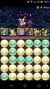 パズドラ2体攻撃について画像のような盤面の場合 出来るだけ多く光の4つ消 Yahoo 知恵袋