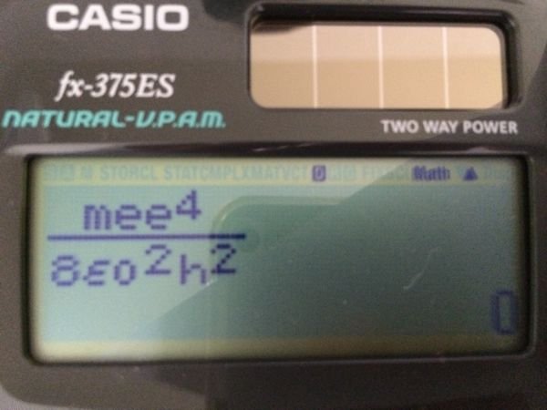 関数電卓の計算について - 科学定数を用いた計算が関数電卓でも