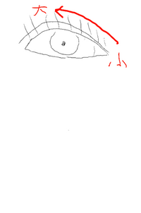 目尻があがってなくて外側に向かって大きくなる目 画像のような形 Yahoo 知恵袋