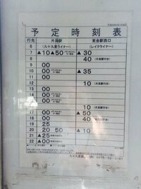 千葉駅バス停の18番線から、九十九里ライナーに乗って家得(読み