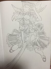 東方の魔理沙の絵を描きました 評価お願いします 僕が描い Yahoo 知恵袋