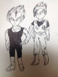 ドラゴンボールの絵を描いてみました 不自然な所 おかしい所など Yahoo 知恵袋