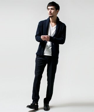 ショールカラーカーディガンの上手い着こなしを教えてください ネ Yahoo 知恵袋