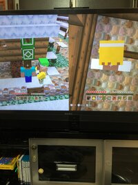 Wiiuマインクラフトについて質問です オフライン２人プレイ Yahoo 知恵袋