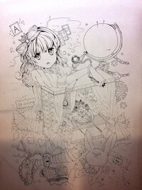 中学生が書いたイラスト評価お願いします 女の子を書いてみました１ 直 Yahoo 知恵袋