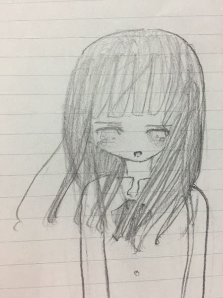 授業中暇で描いた絵 絵の評価をお願いします。 - 授業中に1時間かけて描いた落書き