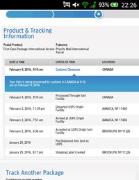 アメリカからの荷物が中々届かなくて 追跡番号で調べて見た所 ｼﾞｬﾏｲｶ Yahoo 知恵袋