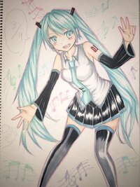 初音ミクの描き方教えて下さい ボカロにハマって2年立ちました Yahoo 知恵袋