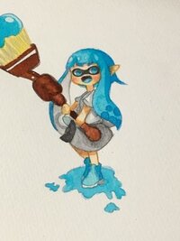 スプラトューンのイカの目の 描き方を教えて下さい スプラトゥーン Yahoo 知恵袋