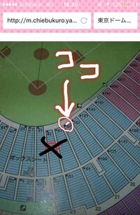 東京ドームのライブの座席についてです。1階一塁側A21ブロック22