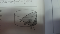 数 積分の問題です 底面の半径がaで高さもaである直円柱がある こ Yahoo 知恵袋
