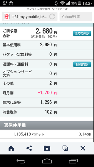 Y モバイルの請求額がおかしいです ４月の請求書を見たのですが 金 Yahoo 知恵袋