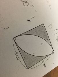 色つけた部分の面積を求めなさいとゆう問題なのですが 分かりませ Yahoo 知恵袋