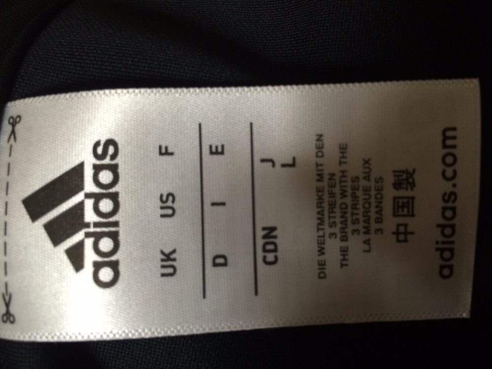 Adidasポロシャツのサイズタグの見方を教えてください 下記 Yahoo 知恵袋