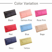 この財布の中で、大学生女子が持つならどの色がいいと思いますか？
ちなみにサーモンピンクとネイビーとイエローで迷っています。
とても安物なのでその辺のツッコミは控えていただけると嬉し いです笑
自由に回答よろしくお願いします。