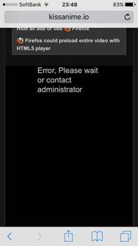 Iphoneのkissanime Io動画再生しようとすると再生画面にe Yahoo 知恵袋