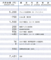 Ntt東日本利用料金について質問します ひかり電話a エース 定額 Yahoo 知恵袋