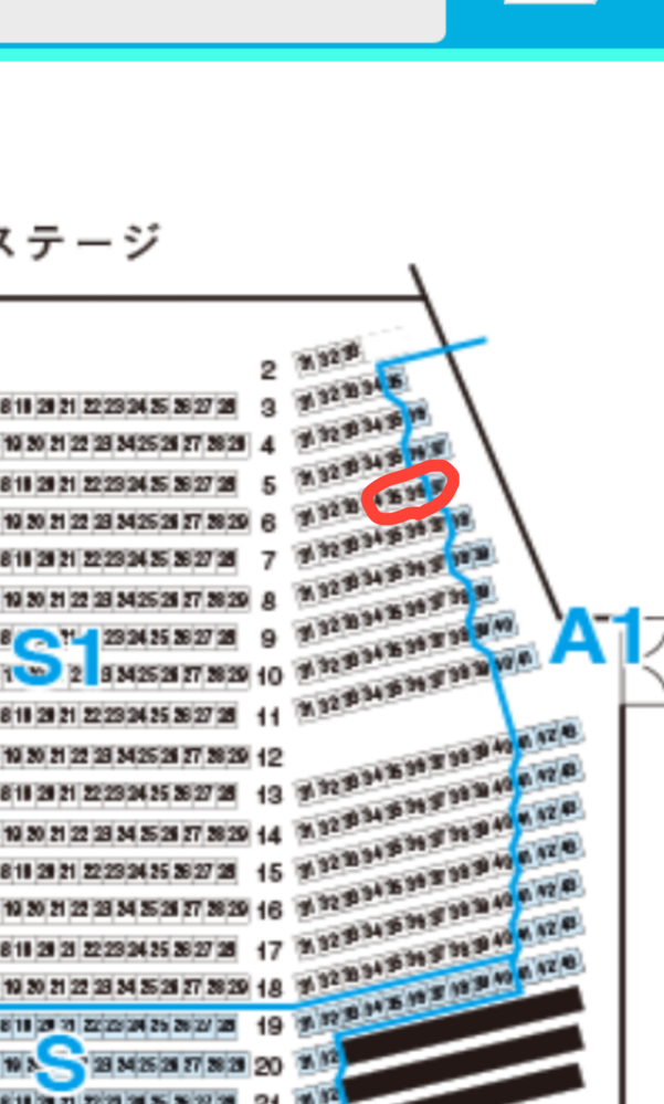 劇団四季アラジン観に行くのに、s1席6列目35、36番は見にく