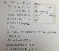 氷の融解熱と水の比熱の計算方法がわかりません 明日小テスト Yahoo 知恵袋