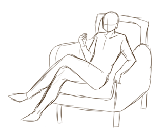 ポーズについてです 椅子に座って足を組んでいる場面を描きたいのですが 何 Yahoo 知恵袋