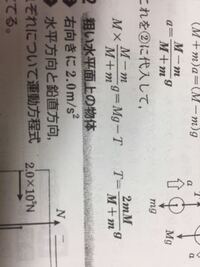 文字の計算 物理の運動方程式の解説なのですが 代入してか Yahoo 知恵袋