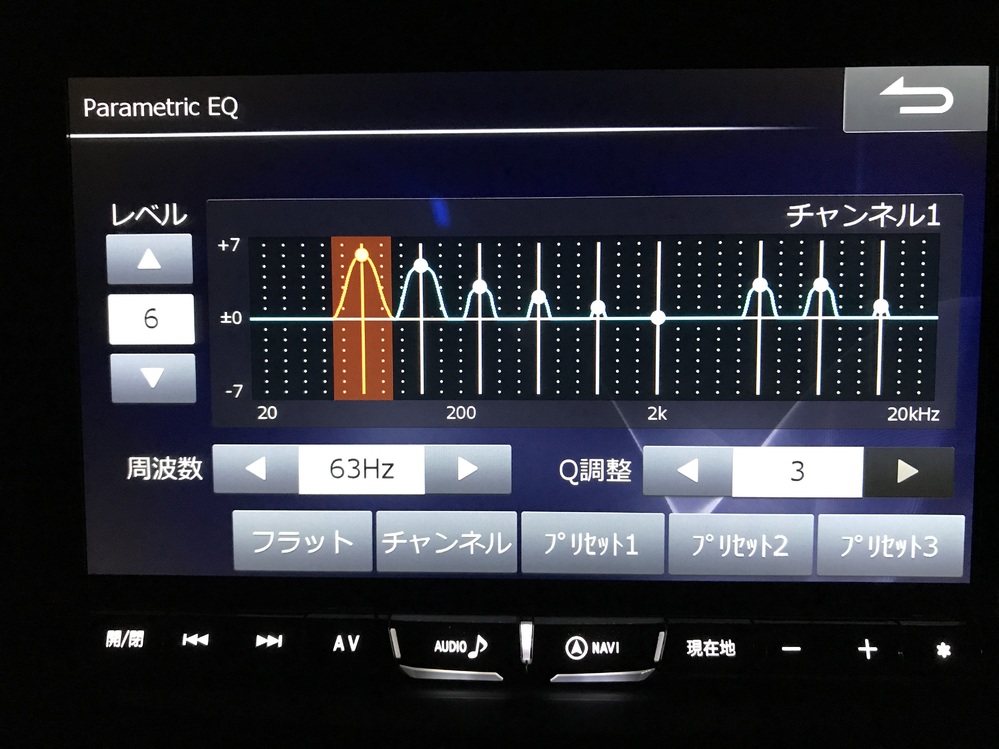 このイコライザで重低音を強めにバランスよくする方法わかる方教えて