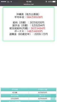 沖縄の地方公務員の平均年収は584万円らしいですが これって手取りが58 Yahoo 知恵袋