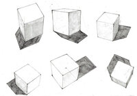 立方体を描きました 添削 ご指導お願いします特に影について指摘していただ Yahoo 知恵袋