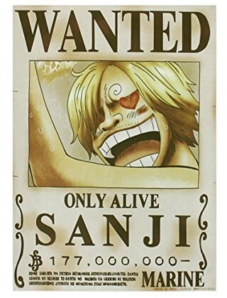 Onepiece のサンジの手配書だけ Onlyalive 生け捕りの Yahoo 知恵袋