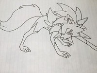 ポケモンのルガルガン たそがれの姿 を描きましたコピックで色を Yahoo 知恵袋