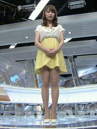 枡田絵理奈アナウンサーの身長が162cm程度で このスカート丈は膝上 Yahoo 知恵袋