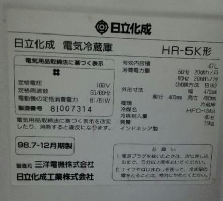 この冷蔵庫の月々の電気代は分かりますか 親から貰ったのですが 使うか迷 お金にまつわるお悩みなら 教えて お金の先生 Yahoo ファイナンス