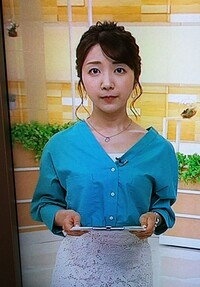 今朝の保里小百合アナはv字に開いたグレーのトップスに白レースの Yahoo 知恵袋