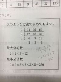 14 35 56の最小公倍数を求めなさい の問題で 写 Yahoo 知恵袋